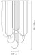 Lampa wisząca Shilo Wisząca lampa loftowa UDIN 9784 Dohar potrójna czarna platynowa 2