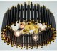 Lampa wisząca Elem Nowoczesna lampa wisząca NARNI 6235/4 BL TR Elem czarny okrąg złoty 3