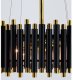 Lampa wisząca Elem Nowoczesna lampa wisząca NARNI 6235/4 BL TR Elem czarny okrąg złoty 5