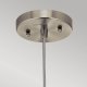 Lampa wisząca Kichler Wisząca lampa szklana Riviera KL-RIVIERA-P-C nikiel przezroczysta 4