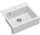 Zlewozmywak GraniteQ BILL 110 GRANITEQ zlewozmywak wpuszczany 1-komorowy 600x540x205 mm, snow white / odpływ stalowy + zestaw noży Fiskars 1