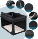 Songmics Petsfit Klatka podróżna dla psów XL drzwi z siatki 100x64x63cm czarny 2