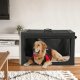 Songmics Petsfit Klatka podróżna dla psów XL drzwi z siatki 100x64x63cm czarny 5