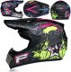 PRO-BIKER Kompletny Zestaw Motocyklowy: Kask L + Gogle + Rękawice + Maska Enduro Quad 2