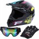 PRO-BIKER Kompletny Zestaw Motocyklowy: Kask L + Gogle + Rękawice + Maska Enduro Quad 6