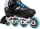 Rolki K2 Rolki fitness damskie Alexis 80 ALU Biało-czarno-niebieskie r. 40.5 6