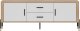 BogFran Szafka RTV z szufladami Stolik pod telewizor Dąb Biały Czarny DANTE DT01 4