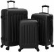 vidaXL vidaXL Walizka Z blokadą 3 pcs Czarny 50 x 31 x 78 cm Plastik ABS 1