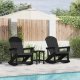vidaXL Fotele bujane Adirondack 2 pcs Czarny HDPE (3335836 VidaXL) 5