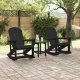 vidaXL Fotele bujane Adirondack 2 pcs Czarny HDPE (3335836 VidaXL) 6