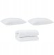 vidaXL Kołdra z poduszkami Inny 3 pcs Biały 200 x 220 cm Mikrofibra Lumarko! 1