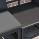 vidaXL Sof na Ogród z poduszką 5 pcs Czarny Aluminium Lumarko 3