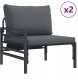 vidaXL Sof na Ogród 9 pcs Antracytowy Stal Lumarko 4