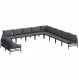vidaXL Zestaw sof na ogród 11 pcs antracyt stal (3379006 VidaXL) 1