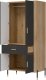 BogFran Szafa wąska z szufladą na ubrania do pokoju Dąb Antracyt Złoty DANTE DT16 3