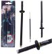 LeanToys Długopis Miecz Katana Anime Metalowy Czarny Tusz Wymienny Wkład Czarny EDUKAMP 1