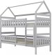 Kocot Kids Łóżko piętrowe domek FELIKS 200x80 białe drewniane trzyosobowe z szufladami KOCOT KIDS 3