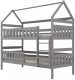 Kocot Kids Łóżko piętrowe domek FELIKS 200x80 szare drewniane trzyosobowe KOCOT KIDS 2