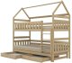 Kocot Kids Łóżko piętrowe domek FELIKS 200x80 sosna nielakierowana drewniane trzyosobowe z szufladami KOCOT KIDS 2
