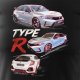 Topslang Koszulka z samochodem Honda Civic Type R męska czarna REGULAR XXL 2