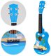 Multistore Gitara ukulele dla dzieci drewniana 4 struny nylonowe kostka do gry ECOTOYS EDUKAMP 8