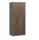 Jan Nowak Szafa metalowa ubraniowa JULIA 800 x 1850 x 450 mm Eco Design* antracytowa/ orzech 3