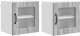 vidaXL vidaXL Front do zmywarki z półką 2 pcs Szary Sonoma 40 x 31 x 40 cm 2