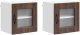 vidaXL vidaXL Front do zmywarki Kalmar 2 pcs Brązowy dąb 40 x 31 x 40 cm 2