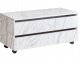Beliani Teresina Z kółkami 80 cm Biały marmur 1