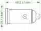 Ładowarka Techly Ładowarka samochodowa USB-A QC + USB-C PD 45W 3