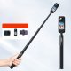 Monopod Puluz TELESKOPOWY MONOPOD ALUMINIOWY 133CM Z GWINTEM 1/4" DO KAMER INSTA360 / DJI / GOPRO 11