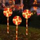 DKD Home Decor Dekoracja Ogrodowa LED cukrowe lizaki zestaw 3 szt. Ciepłe Światło 5