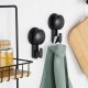 Bathroom Solutions Haczyk Wieszak VILDE na Przyssawkę 2 szt. Czarny 5,5 cm Łazienka 5