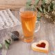 Orion Szklanka Wysoka z Uchem do Kawy Latte Cappuccino Ryflowana 300 ml ORION 2