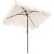 Springos Parasol ogrodowy 240 cm duży składany z korbką na balkon, taras ecru Uniwersalny 12