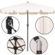 Springos Parasol ogrodowy 240 cm duży składany z korbką na balkon, taras ecru Uniwersalny 14