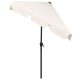 Springos Parasol ogrodowy 240 cm duży składany z korbką na balkon, taras ecru Uniwersalny 19