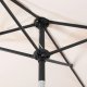 Springos Parasol ogrodowy 240 cm duży składany z korbką na balkon, taras ecru Uniwersalny 22