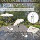 Springos Parasol ogrodowy 240 cm duży składany z korbką na balkon, taras ecru Uniwersalny 3