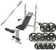 Spokey Zestaw ławka + gryf + 100kg obciążeń uniw - 2000091015243 1
