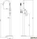 Bateria wannowa Avapax AVAPAX ABUL221121 ULTIMATE Bateria wannowa wolnostojąca z zestawem natryskowym, chrom 8