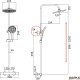 Zestaw prysznicowy Avapax AVAPAX ADTH6212T1 THERMO Deszczownica z baterią prysznicową termostatyczną dwufunkcyjną, złoty 10