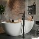 Bateria wannowa Avapax AVAPAX ABLU221321 LUNEPO Bateria wannowa wolnostojąca z zestawem natryskowym, czarny 2