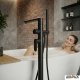 Bateria wannowa Avapax AVAPAX ABLU221321 LUNEPO Bateria wannowa wolnostojąca z zestawem natryskowym, czarny 6