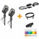 Steinel Zestaw 2x oprawa ogrodowa wbijana SPOT GARDEN 24V LED nightmatic 7,84W 363lm 1800-4000K RGBWW IP65 IK03 antracyt / aluminium plus zasilacz 35W plus przewód plus trójnik 1