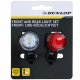 Dunlop ZESTAW SILIKONOWYCH LAMP ROWEROWYCH LED PRZÓD I TYŁ OKRĄGŁE BLACK DUNLOP 2