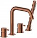 Bateria wannowa KFA KFA bateria wannowa stojąca 4-otworowa Moza, brushed rose gold PVD 5035-210-34 1