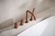 Bateria wannowa KFA KFA bateria wannowa stojąca 4-otworowa Moza, brushed rose gold PVD 5035-210-34 3