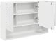 vidaXL Szafka z lustrem Biały 80 x 17 x 55 cm 5