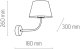 Kinkiet TK Lighting Klasyczny kinkiet do sypilani Chicago 4186 lniany abażur czarny 4